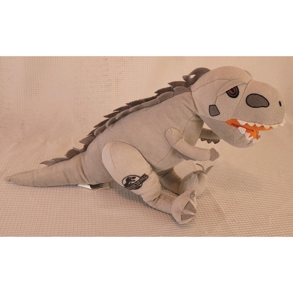 Jurassic World INDOMINUS T REX Dinosaur Gray 15" Gray Soft Plush 2015 Franco Mfg